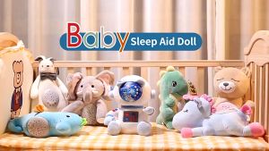 Gấu bông ru ngủ có nhạc  tiếng ồn trắng và đèn chiếu trăng sao ánh sáng nhẹ nhàng cute cho bé nhỏ