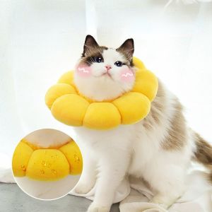Pet Elizabeth Collar Cat Neck Cone Adjustable Anti-Scratch Bite Safety Collar Soft Padded Anti-Licking Protection Cover