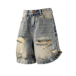 Mark Fairwhale | Retro Hole Loose Casual Shorts Men