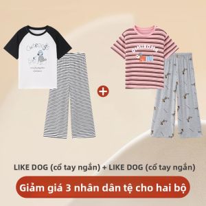YINGXIAOYA | Bộ Quần Áo Mặc Nhà Cho Bé Gái Chất Liệu Modal Thoáng Khí