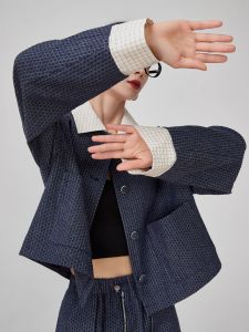 XIAODADEHUA | Vintage Color Block Plaid Patchwork Suit