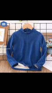 Áo len cao cổ lót lông cừu bé trai size đại 14kg đến 45kg MamDadKids áo nỉ bé trai cho bé 5 tuổi đến 14 tuổi