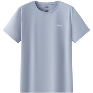 Jeep | Jeep Official Outdoor Casual Running Clothes Mens Sweat Absorbent Quick Dry T-Shirt Fashionable Embroidery Large Size Sports Top