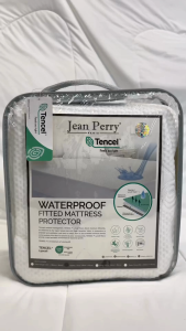 Jean Perry TENCEL™ Waterproof Mattress Protector - Breathable Mattress Cover 40cm Deep Pocket Anti-Dust Mite Protection