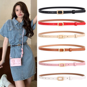 Panda SJK Belt for Women Waist Hip Chain Korean Style Ladies for Dress Jeans Plus Size Leather PU Belts Luxury Metal Buckle Original Female Adjustable 2023 New INS Gold Accessories Clothes Pin Strap tali pinggang perempuan
