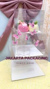 Box Mika Tebal Gagang Mika Banyak Ukuran– Mika Jinjing Transparan Persegi untuk Hampers dan Makanan Jakartapackaging