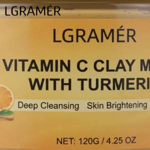 Turmeric Vitamin C Clay Mask Deep Cleansing Oil Control Pore Refining Brightening Mud Mask for Dull OilyRefining Pores120g