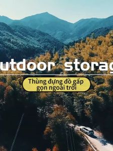 Bàn camping gấp gọn kết hợp hộp đựng đồ đa năng bằng nhựaKhông gian đựng đồ lớnKhả năng chịu tải mạnh mẽCó thể chồng lên để sử dụng