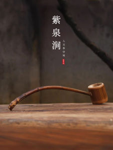 Handmade Bamboo Root Water Spoon Tea Ceremony Bamboo Water Bucket Carbonized Bamboo Tea Spoon Kitchen Dining Utensils