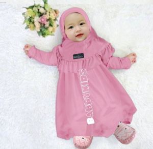 Gamis bayi perempuan BABBYKIDS 8-18 bulan / baju muslim anak / hijab terbaru / baju lebaran / gamis terbaru PAKAIAN MUSLIM ANAK PEREMPUAN