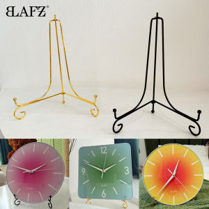 BLAFZ round Wall Clock Metal Stand Ceramic Plate round Tray Clock Base Bracket Award Medal Display Home Decor Clock Accessories