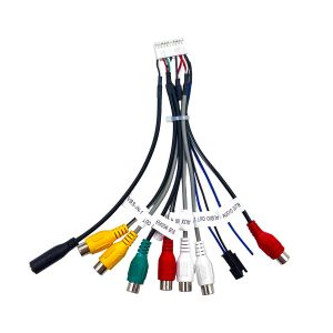 Universal 20 Pin RCA Cable for Android Car Stereo Radio Subwoofer Amp Output AUX Adapter Wire Harness Car Audio Accessories