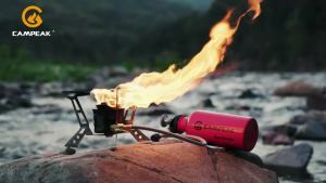CAMPEAK Multi Fuel Stove Burner with SILENT CAP for Outdoor Camping Hiking