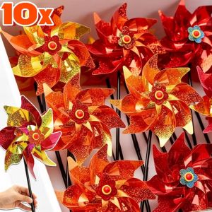 10Pcs Bird Repellent Windmill Reflective Sparkly Scarecrow Spinner Garden Lawn Yard Decor Keep Birds Away Repellent