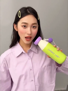 Chako lab Double Drink Cooler Cup 520ml Large Capacity Insulation Cup Chakolab Thermos Cup Travelling Pot straw cup sports kettle Portable Straw Cup Water Cup outdoor camping travel Milk Bottle Gift baby flask tumbler Hot Water Bottle