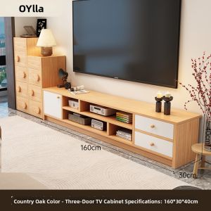 OYIla | New Chinese Style TV Stand for Small Apartments Storage Cabinet