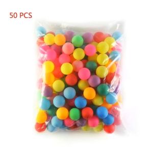 50 PCS Colored Table Tennis Balls Ping Pong Balls 40 mm Entertainment Plastic Balls for Game Party