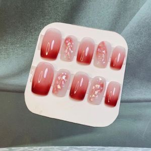 Handmade Gradient Shell Creek Detachable Wearable Nails Simple Daily Student False Nails Easy to Remove Beauty Nail Tools