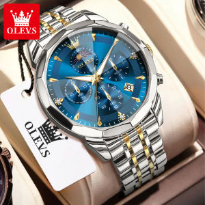 OLEVS Jam Tangan Pria Dewasa 2025 Tahan Air Ori Stainless Steel Strap Bisnis Fashion Santai Luminous Calendar With Box COD