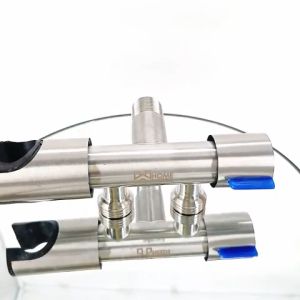 Acebest Stop Kran Cabang + Holder Penyanggah Bidet Shower Bahan Stainless SUS 304 JS-123