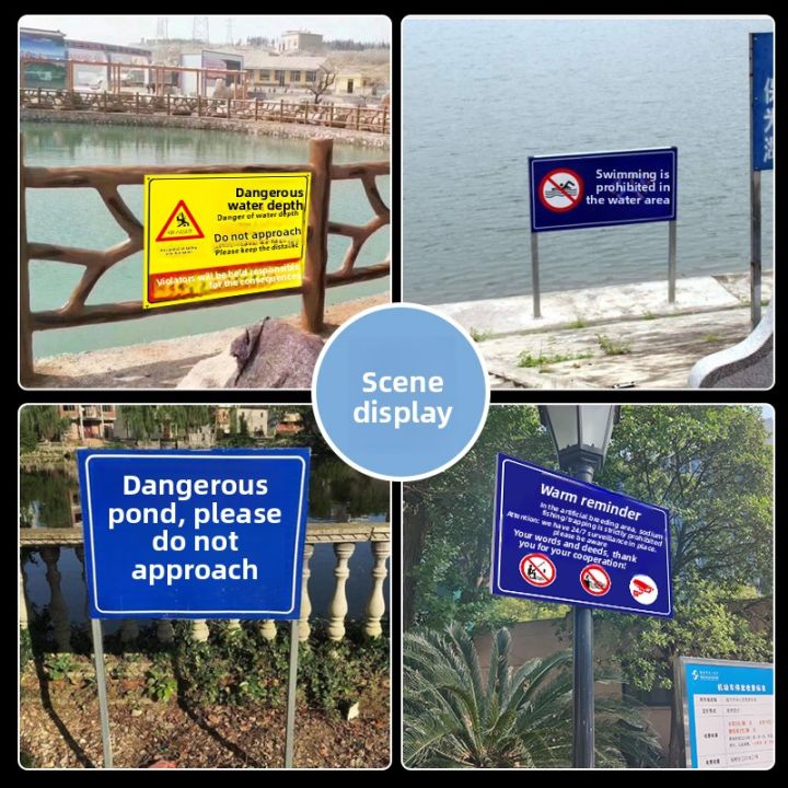 Water Depth Warning Sign Prohibiting Swimming Fishing and Climbing | Lazada