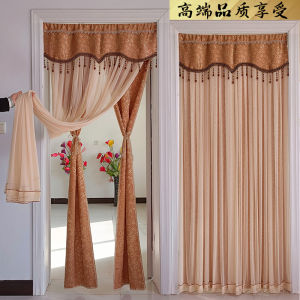 Door Curtain New Arrival Gauze Double-Layer Double-Open Bedroom Curtain Windproof Insect-Proof All Year Round Curtain Privacy-Preserving Thickened Door Curtain Punch-Free