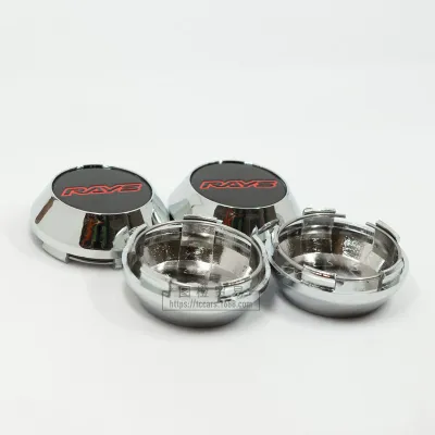 ฝาครอบดุมล้อสีดำ RAYS Modification Center Cap สำหรับล้อขนาดเส้นผ่านศูนย์กลางภายนอก 65 มม Yokohama อุปกรณ์ตกแต่งรถยนต์ อะไหล่รถยนต์