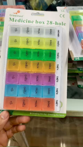 Hộp chia thuốc tuần Phân liều thuốc tuần chia thuốc Sáng Trưa Chiều Tối Greetmed - Nhiều màu sắc