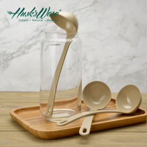 Husksware Long Handle Soup Spoon Rice Husk Material Large Spoon Household Tableware Kitchen Spoon Better than Wood Ceramic