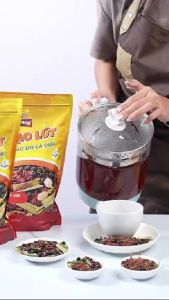 Trà gạo lứt đậu đen xanh lòng đậu đỏ lá dứa domfood túi 1kg