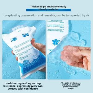 MONLEYTA | Reusable Water-Filled Cooling Bag For Express Delivery Commercial Grade Preservation Large Ice Pack 1000ml PE Absorbent Resin