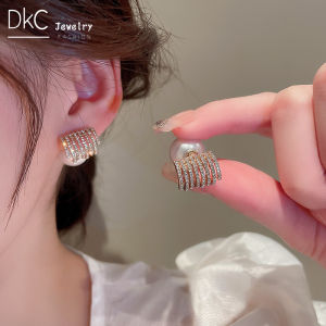 DKC Trang Sức Bông Tai Ngọc Trai Móng Vuốt Zircon Mới Nhất Bông Tai Ngọc Trai Sang Trọng Đơn Giản Thời Trang Phong Cách Instagram Hàn Quốc Quà Tặng Sinh Nhật Cho Nữ Trang Sức