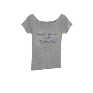 BINKAFENNY | Gray Letter Ice Silk Short Sleeve Knitted Top Women Summer Slim Unique Beautiful Shoulder Baring Chic Korean Style Shirt