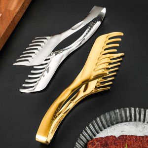 Stainless Steel Tongs Noodle Food Comb Clip Cooking Utensils Western Restaurant Kitchen Tools Party