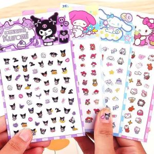 Sanrio | Sanrio Kuromi Glow-in-the-Dark Nail Stickers Luminous Nail Art Stickers Cute Cartoon Stickers for Kids.