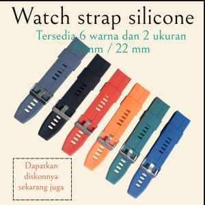 Tali Jam Strap Jam Tangan Rubber Silikon Quick Release 20 22 MM-T04 Universal
