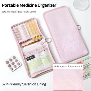 Travel Portable Medicine Bag Portable Medicine Storage Bag Business Trip Travel Small Medicine Bag First Aid Medical Kit Small Medicine Box旅行便携药包
