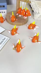 DUODUOBAO | Action Figure Magikarp Keychain Collection Model 3D Printed Anime Movie Goomy Keychain Pendant Dolls for Adult Birthday Gifts