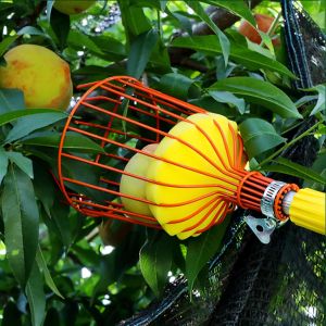 Pemetik Buah Baja Alat Pemetik Petik Buah Tinggi Tongkat Petik Pemetik Buah Tinggi  Serbaguna Tahan Lama Untuk Mangga /Persik /Apel/Oranye Dll