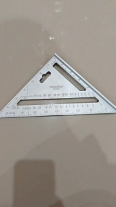 TOOLMAK Siku Penggaris Segitiga Aluminium Triangular Try square TMK19425