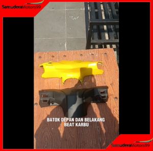 Batok Kepala Depan dan Belakang Motor Beat Karbu Warna Kuning