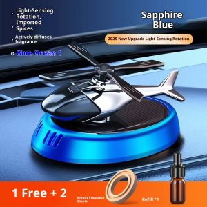 Solar-Powered Rotating Helicopter Car Air Freshener & Perfume Ornament - Premium Dashboard Decoration Universal for All Vehicles
