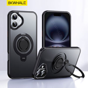 BKWHALE 360 ° xoay từ đứng trường hợp điện thoại cho iPhone 16 Plus 16 Pro Max 15 Plus 15 Pro Max 12 13 14 Pro Max 14 Plus Với vòng silicone Vỏ điện thoại