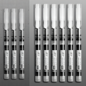 deli | Quick-dry Pen Blue Red Black Exam Student Writing Pen