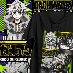 Mens T-shirt Hot Anime Gachiakuta Loose Oversized Y2k Short Sleeve Anime T-Shirt Male Clothing Casual Heavy Cotton Top Tee