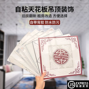 Modern Minimalist Waterproof Self-Adhesive Ceiling Sticker Decorative Roof Patch Bathroom Kitchen Bedroom Wall Art PVC Flat