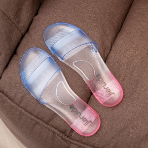 รองเท้าแตะคริสตัลสำหรับผู้หญิง รองเท้าแตะพื้นแบนใสแบบลำลอง สวมใส่ในบ้าน สวมใส่ในร่ม รองเท้าแตะชายหาดพื้นนุ่ม สวมใส่สบาย