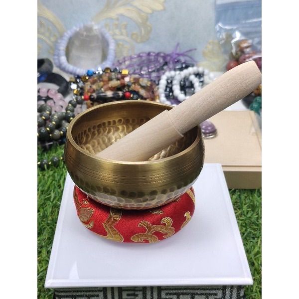 Singing Bowl Set 佛音钵 一套底座+小木锤 消磁 净化 冥想 瑜伽 Yoga cleansing Degauss | Lazada