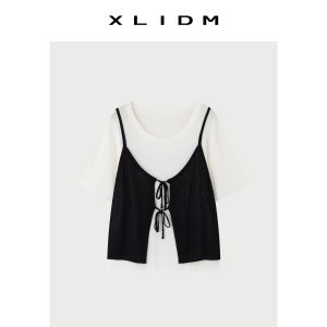 Cool and Breathable Tie-Dye Knitted T-Shirt Slim Fit Summer Blouse