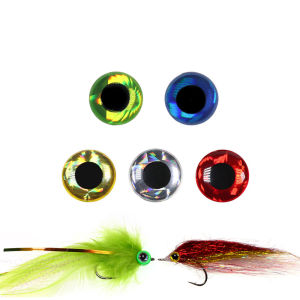 100pcs 3D Holographic Fish Eyes Saltwater Minnow Streamer Fly Tying Material Jigs Craft Dolls Eyes Fishing Jig Lure Bait Making